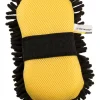 Gąbka w kolorze czarno-żółtym do czyszczenia samochodu - dł. 26 cm