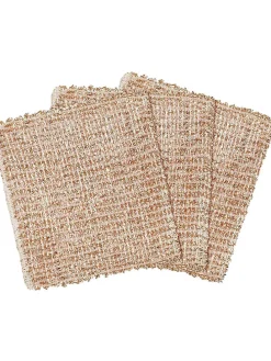 Gąbki miedziane (3 szt.) w kolorze jasnobrązowym - 16 x 13 cm