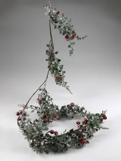 Girlanda w kolorze zielono-białym - dł. 120 cm
