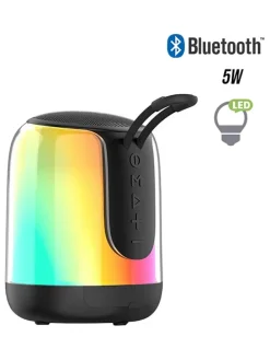 Głośnik Bluetooth w kolorze czarnym z funkcją zmiany kolorów