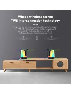Głośnik Bluetooth w kolorze czarnym z funkcją zmiany kolorów
