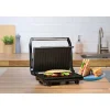 Grill kontaktowy w kolorze srebrno-czarnym