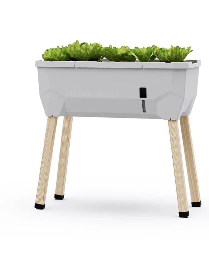 Grządka "Sammy Salad" w kolorze białym na podwyższeniu - 79 x 95 x 37,5 cm