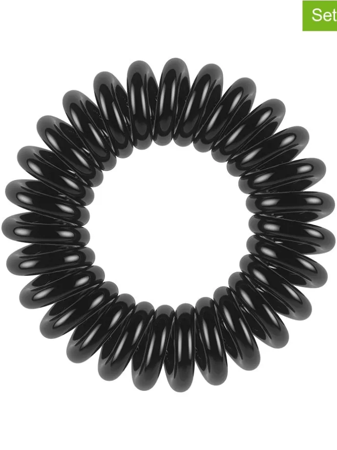 Gumki spiralne (6 szt.) w kolorze czarnym
