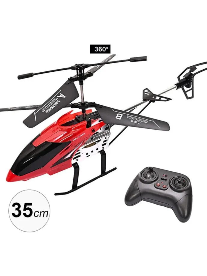 Helikopter zdalnie sterowany "Falcon” w kolorze czerwonym - 6+