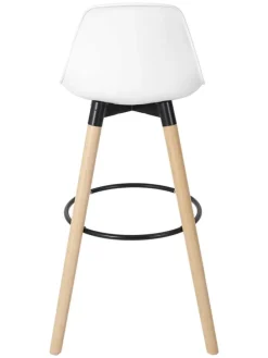 Hocker barowy w kolorze białym - 37 x 91 x 41 cm