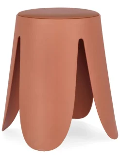 Hocker "Imogen" w kolorze pomarańczowym - wys. 47 x Ø 37 cm