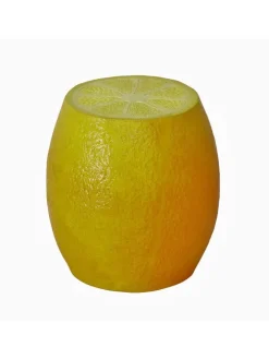 Hocker "Lemon" w kolorze żółtym - wys. 41,5 x Ø 39,5 cm