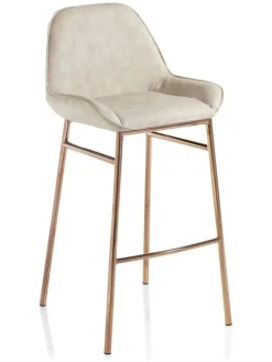 Hocker "Montgomery" w kolorze beżowym - 49,5 x 105 x 41 cm