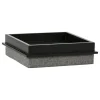 Hocker "Premium" w kolorze antracytowym ze schowkiem - 37 x 40 x 37 cm