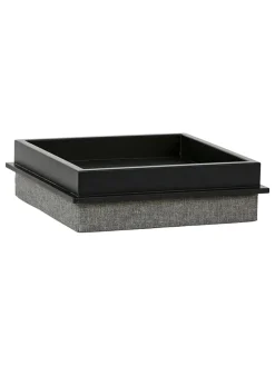 Hocker "Premium" w kolorze antracytowym ze schowkiem - 37 x 40 x 37 cm