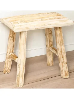 Hocker w kolorze beżowym - 34,5 x 31 x 23 cm