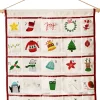 Kalendarz adwentowy w kolorze kremowym ze wzorem - 75 x 65 cm