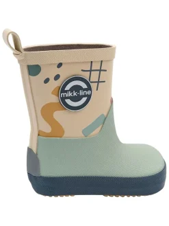 Kalosze barefoot w kolorze beżowo-miętowym