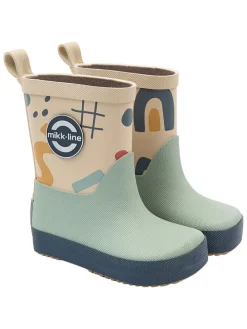 Kalosze barefoot w kolorze beżowo-miętowym
