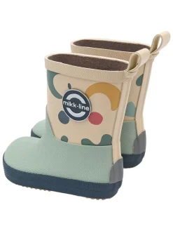 Kalosze barefoot w kolorze beżowo-miętowym