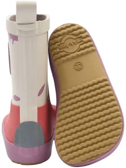 Kalosze barefoot w kolorze beżowo-koralowym