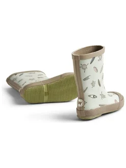 Kalosze "Muddy" w kolorze oliwkowo-turkusowym