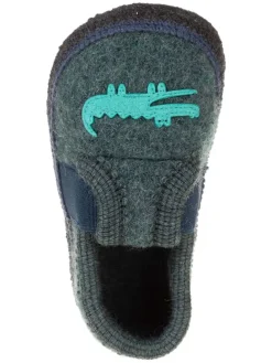 Kapcie "Crocodile" w kolorze turkusowym