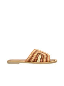 Kapcie w kolorze pomarańczowo-jasnobrązowym