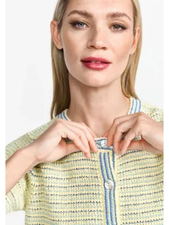 Kardigan w kolorze żółto-niebieskim