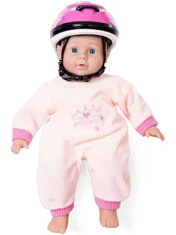 Kask rowerowy w kolorze jasnoróżowym dla lalek - 3+