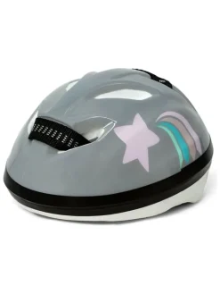 Kask rowerowy w kolorze szarym dla lalek - 3+