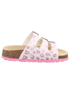 Klapki w kolorze biało-jasnoróżowym