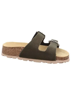 Klapki w kolorze khaki