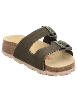 Klapki w kolorze khaki