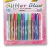 Kleje brokatowe w różnych kolorach w sztyfcie - 10 x 9,5 ml