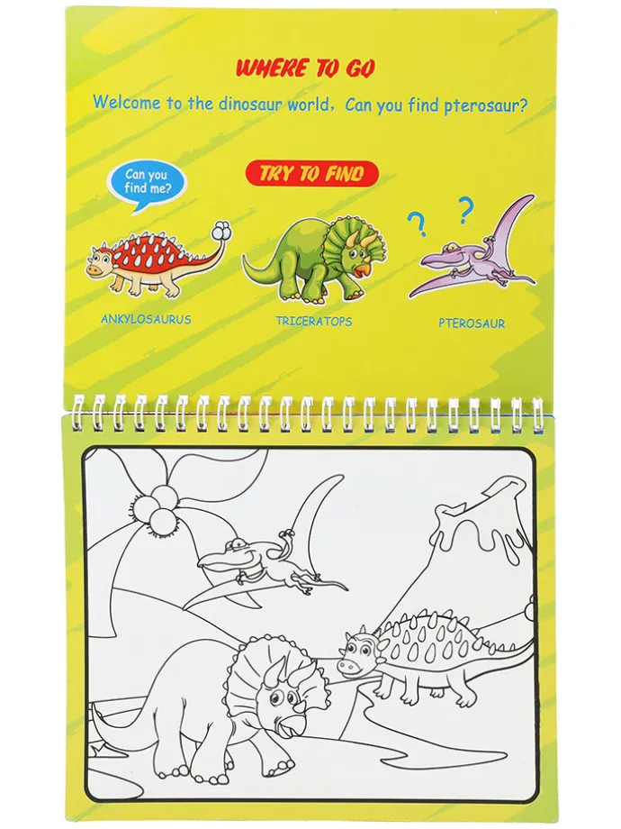 Kolorowanka wodna "Dino" - 3+