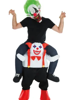 Kombinezon kostiumowy "Carry me freaky clown" w kolorze granatowym ze wzorem