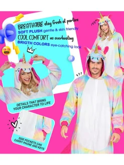 Kombinezon kostiumowy "Unicorn" w kolorze białym ze wzorem