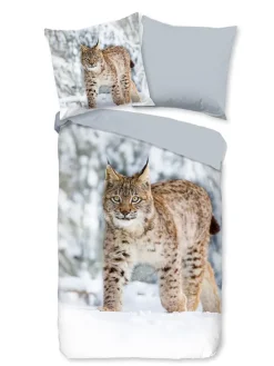 Komplet pościeli flanelowej "Lynx" w kolorze szarym