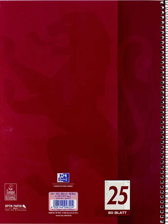 Kołozeszyty (2 szt.) w kolorze czerwonym - A4
