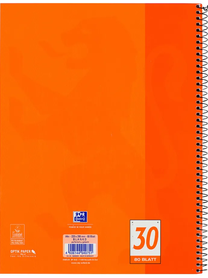 Kołozeszyty (5 szt.) w kolorze pomarańczowym - A4