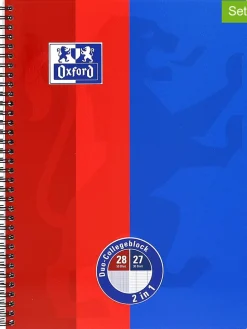 Kołozeszyty 2w1 (2 szt.) w kolorze czerwono-niebieskim - A4