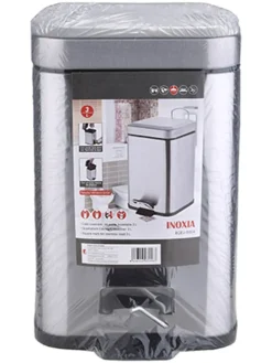 Kosz łazienkowy w kolorze srebrnym - 3 l