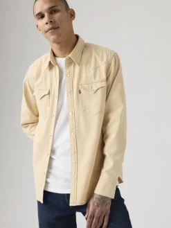 Koszula "Barstow Western" - Standard fit - w kolorze żółtym