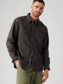 Koszula dżinsowa w kolorze antracytowym