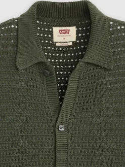 Koszula dzianinowa - Standard fit - w kolorze zielonym
