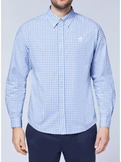 Koszula - Regular fit - w kolorze błękitno-białym