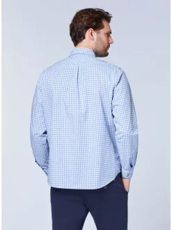 Koszula - Regular fit - w kolorze błękitno-białym