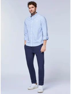 Koszula - Regular fit - w kolorze błękitno-białym