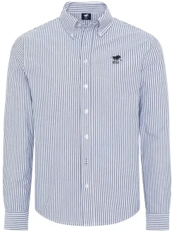 Koszula - Regular fit - w kolorze szaro-białym