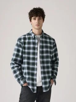 Koszula - Relaxed fit - w kolorze błękitno-zielonym