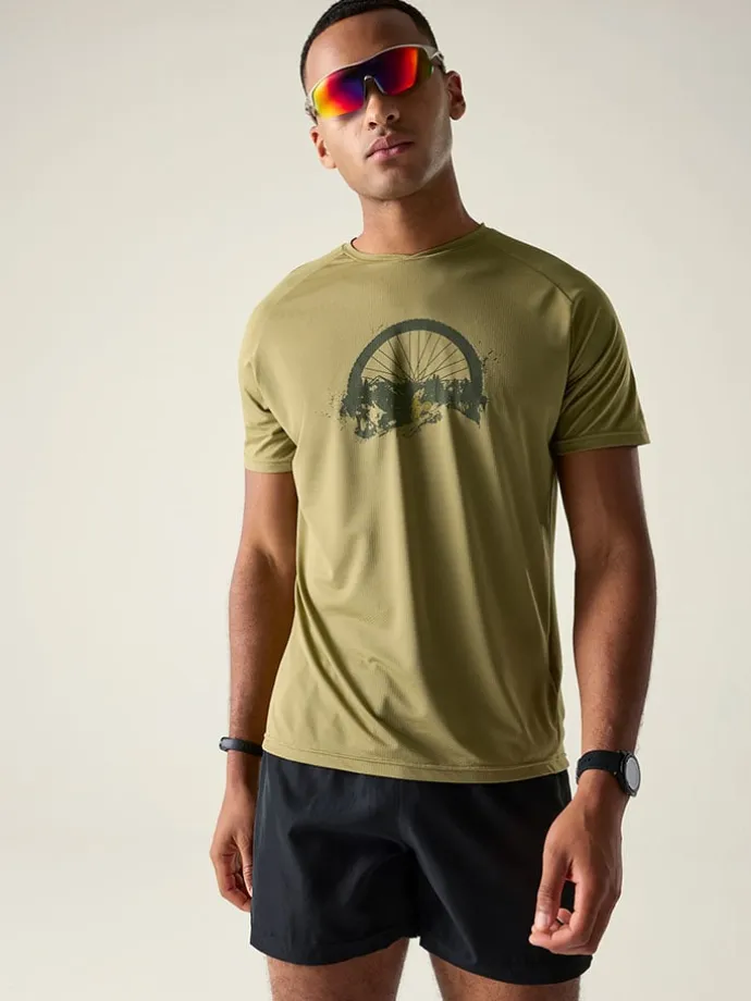 Koszulka funkcyjna "Tech II" w kolorze khaki