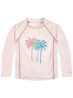 Koszulka kąpielowa "Palms" w kolorze kremowym