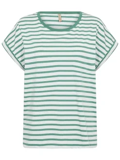 Koszulka "Rina" w kolorze biało-zielonym